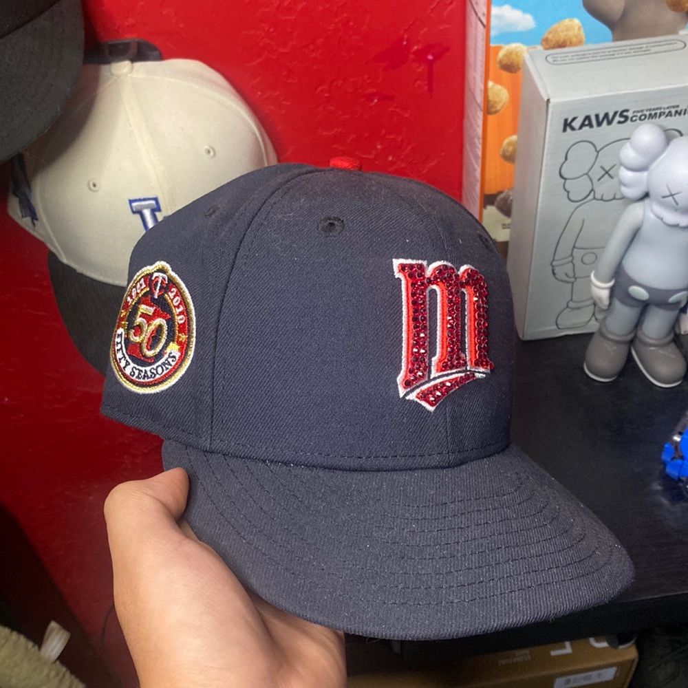 Rhinestoned Minnesota Twins Fitted hat 7 1/8